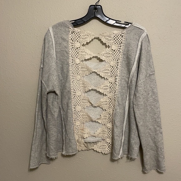 Free People Victoria Lace Crochet Back Pullover - Picture 7 of 11